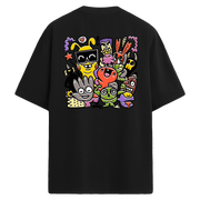 Happy Riot Sırt Baskılı Oversize T-Shirt