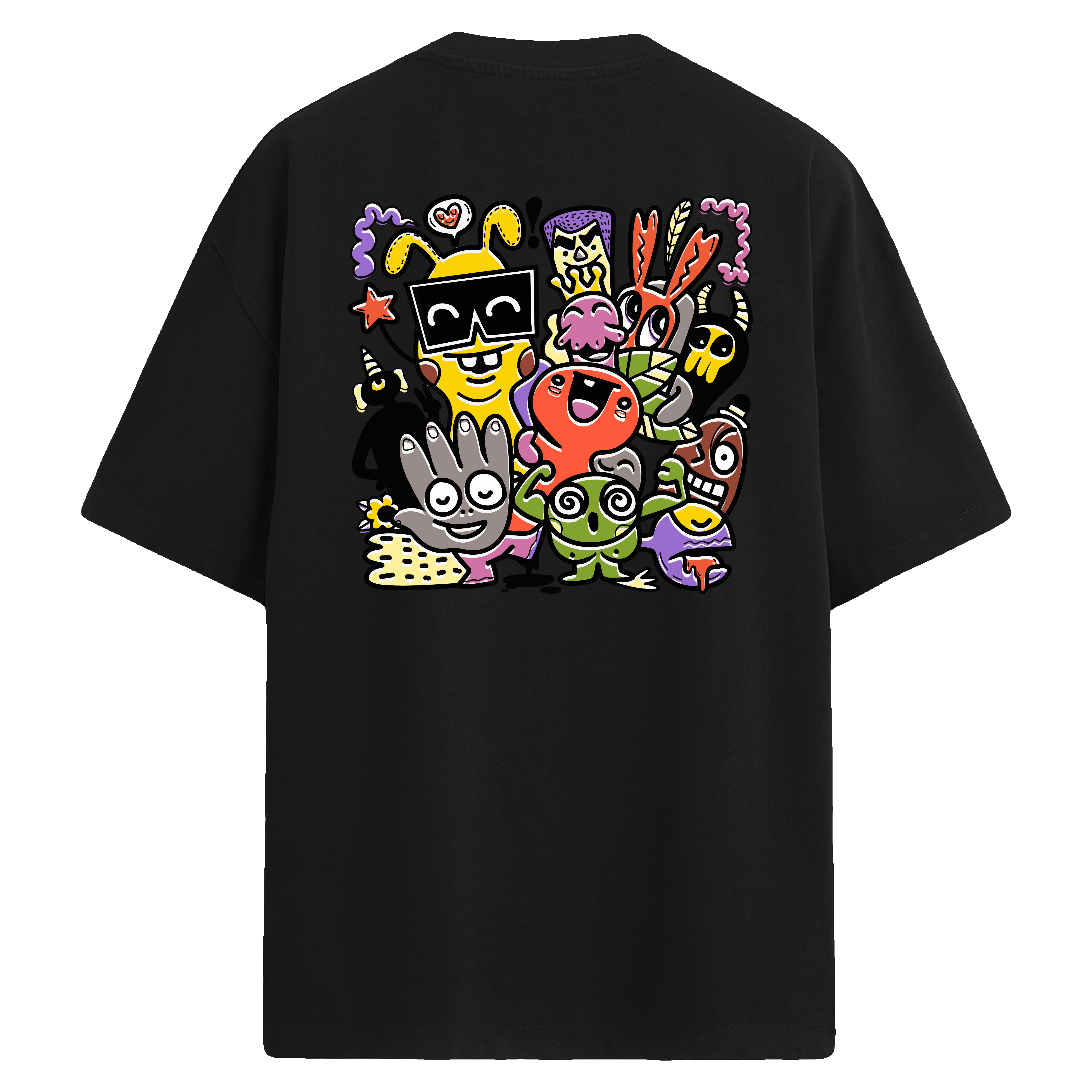 Happy Riot Sırt Baskılı Oversize T-Shirt