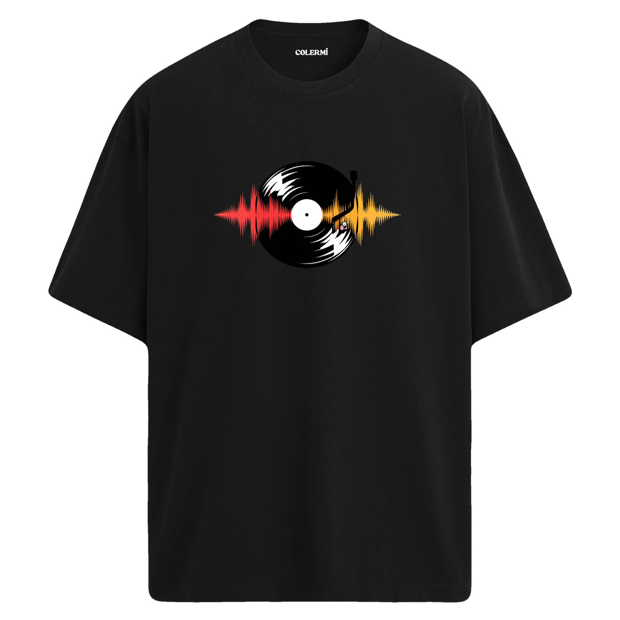 Vinyl Vibes Oversize Unisex T-Shirt – Müzik Temalı
