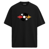 Vinyl Vibes Oversize Unisex T-Shirt – Müzik Temalı