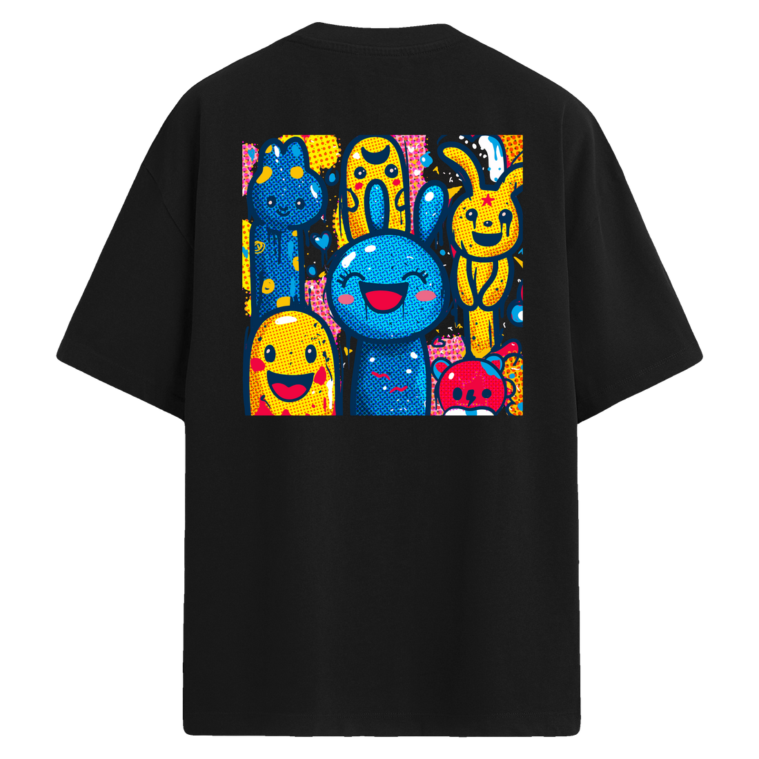 Pop Friends Sırt Baskılı Oversize T-Shirt