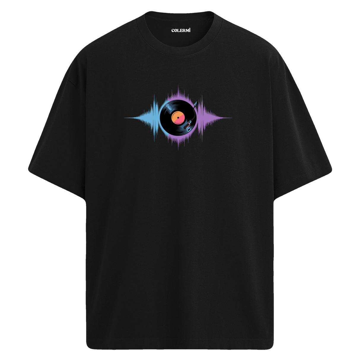 Plak Dalga Desenli T-Shirt – %100 Pamuk