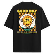 Good Day – Stay Cool & Feels Good Sırt Baskılı Oversize T-Shirt