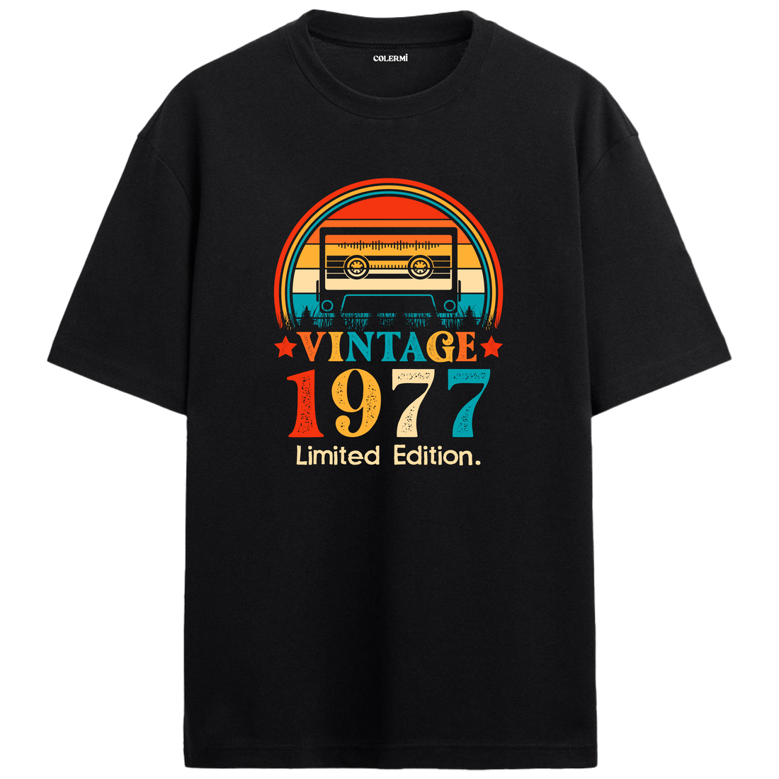 1977 Mixtape Crewneck Oversized Vintage T-Shirt