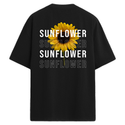 Sunflower Print – Sırt Baskılı Oversize T-Shirt