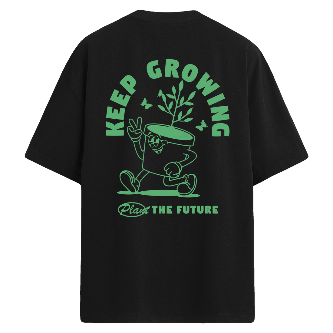 Keep Growing Urban Style – Sırt Baskılı Oversize T-Shirt