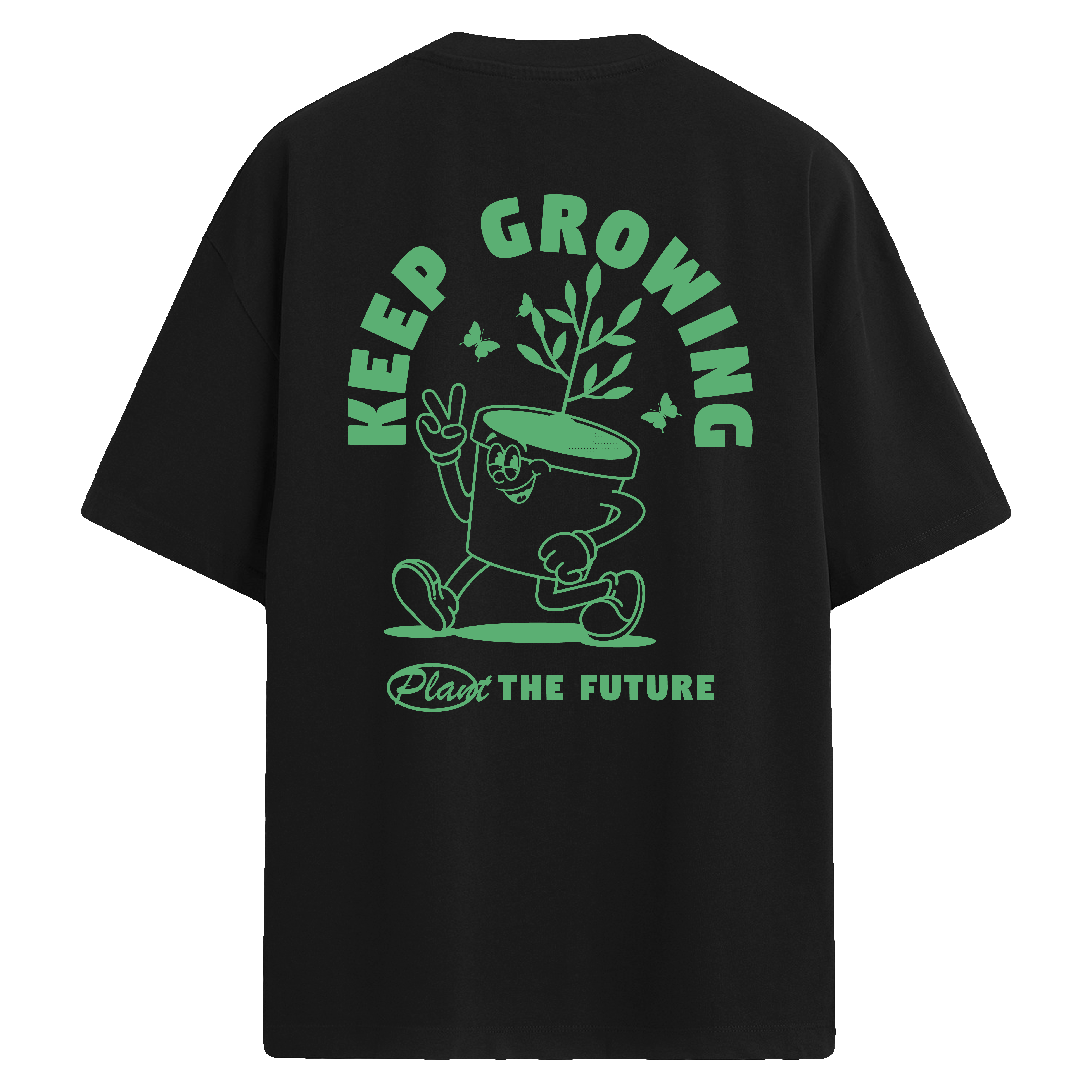 Keep Growing Urban Style – Sırt Baskılı Oversize T-Shirt