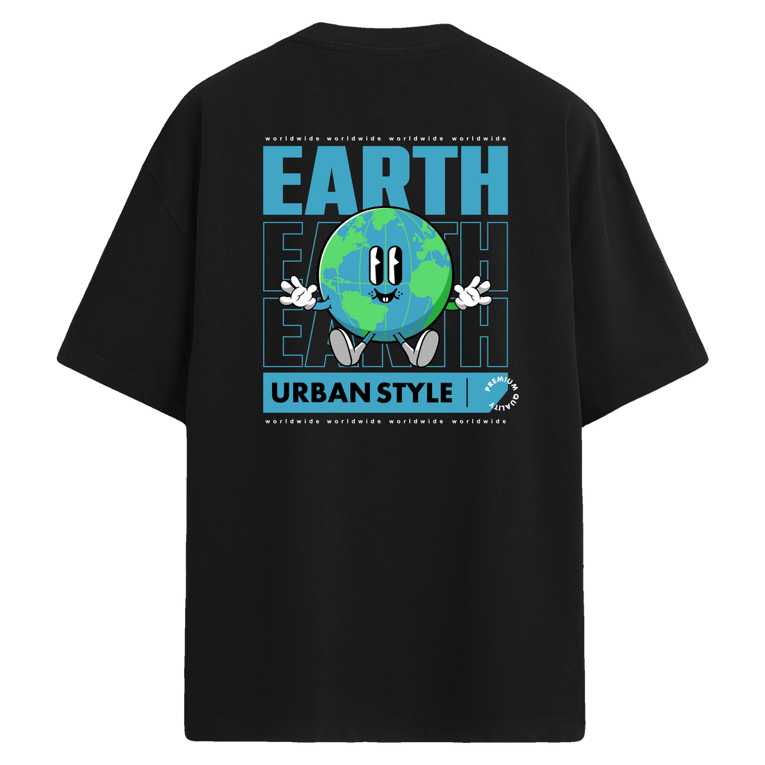 Earth Urban Style – Sırt Baskılı Oversize T-Shirt