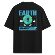 Earth Urban Style – Sırt Baskılı Oversize T-Shirt