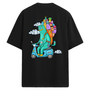 Scooter Crew Sırt Baskılı Oversize T-Shirt