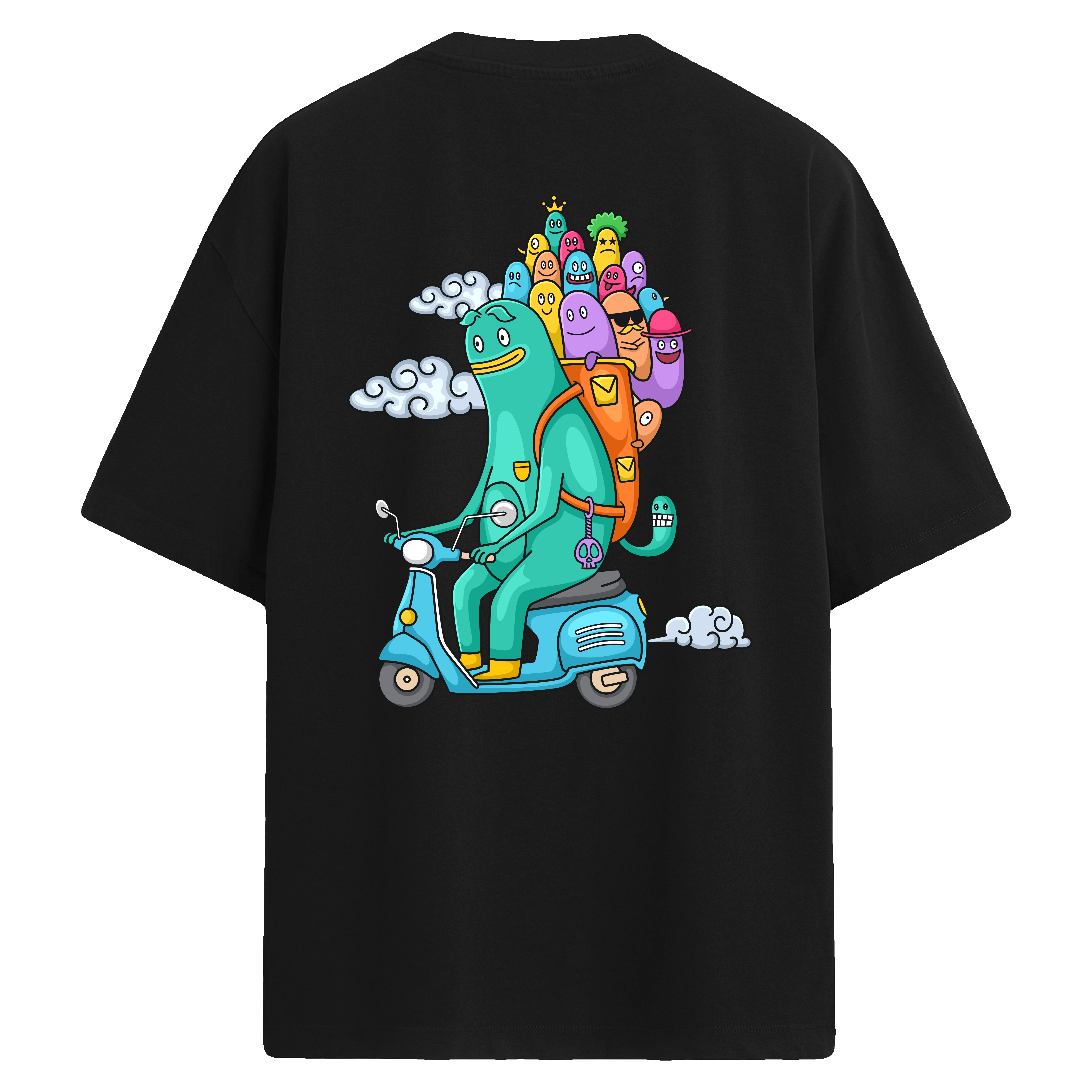 Scooter Crew Sırt Baskılı Oversize T-Shirt
