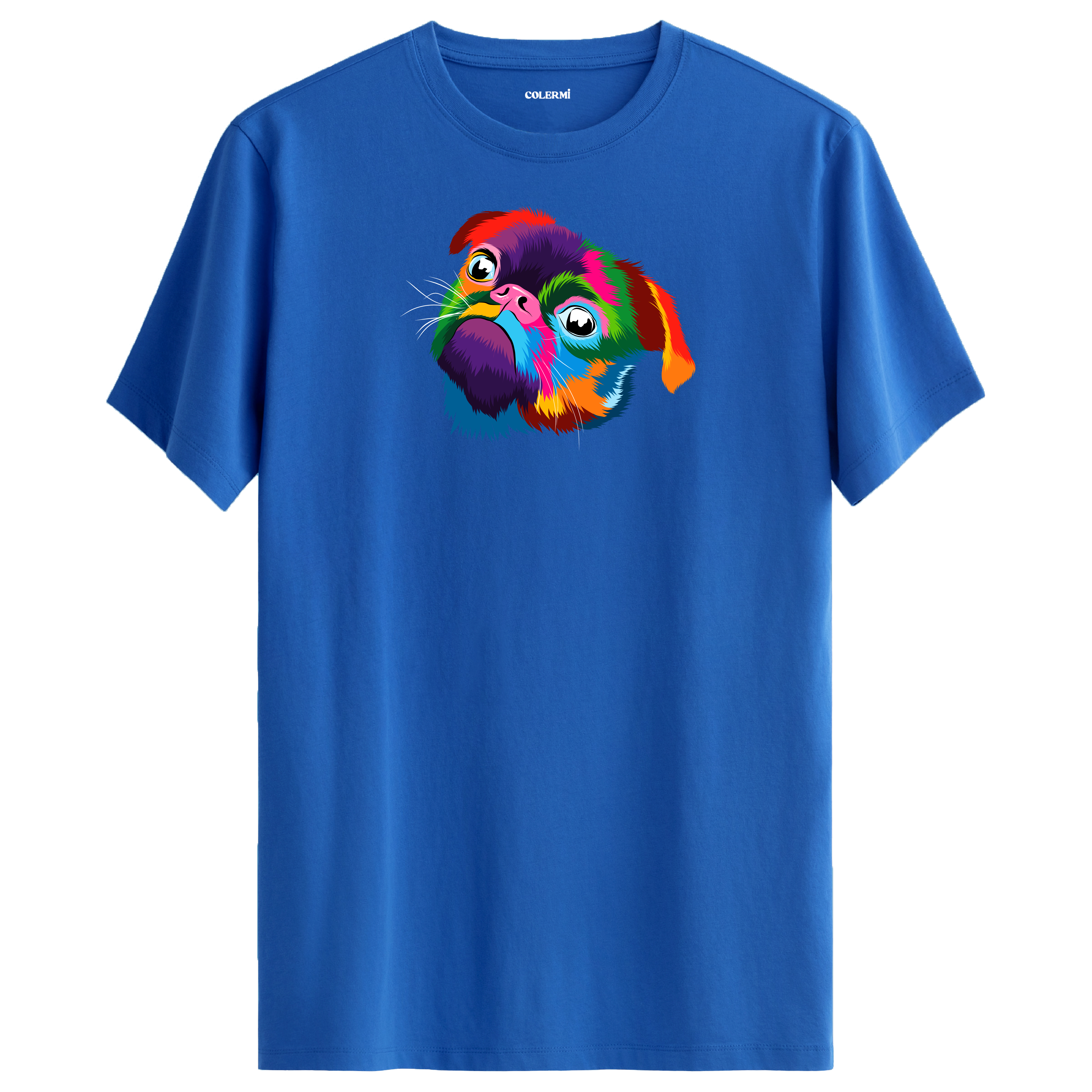 Sad Pug Tee – Vibrant Pop Art Dog Shirt