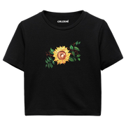 Crop T-Shirt - Ayçiçeği Tasarımı