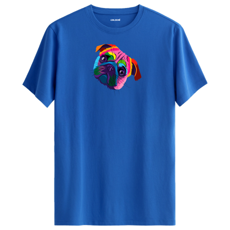 Colorful Pug Tee – Cute Dog Illustration Shirt