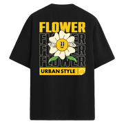 Flower Urban Style – Sırt Baskılı Oversize T-Shirt