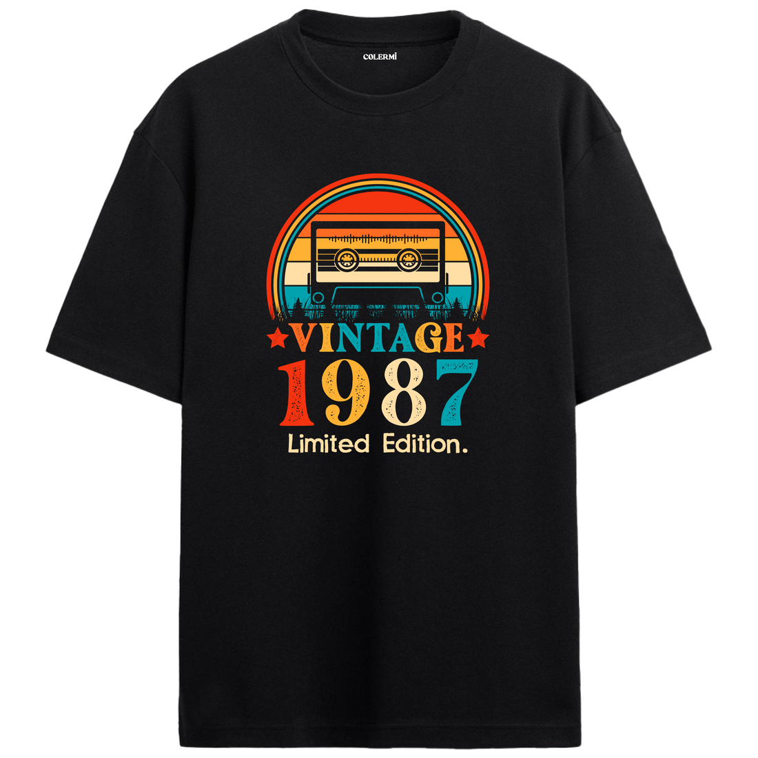 1987 Mixtape Crewneck Oversized Vintage T-Shirt