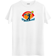 Retro Tenis Oyuncusu Baskılı Unisex Tişört | Colermi