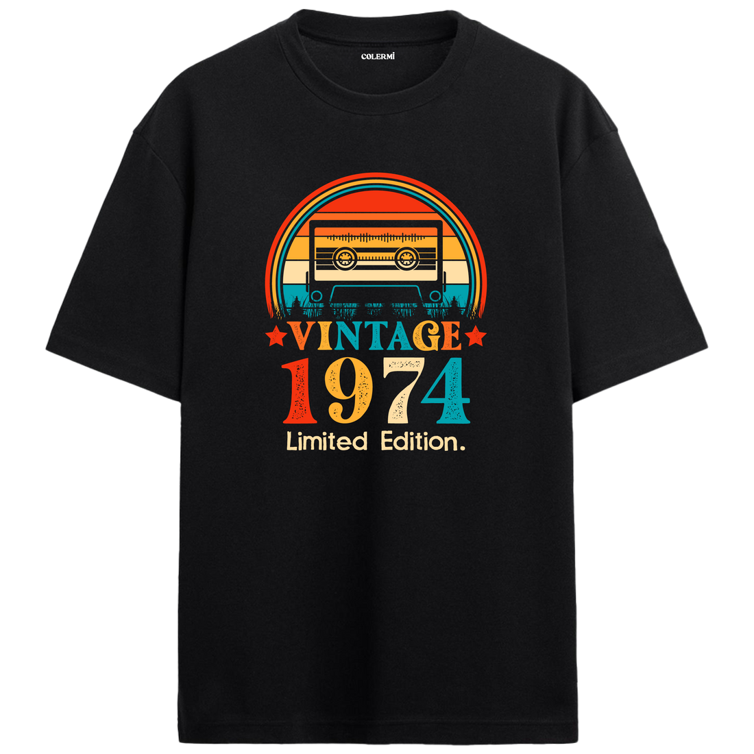 1974 Mixtape Crewneck Oversized Vintage T-Shirt
