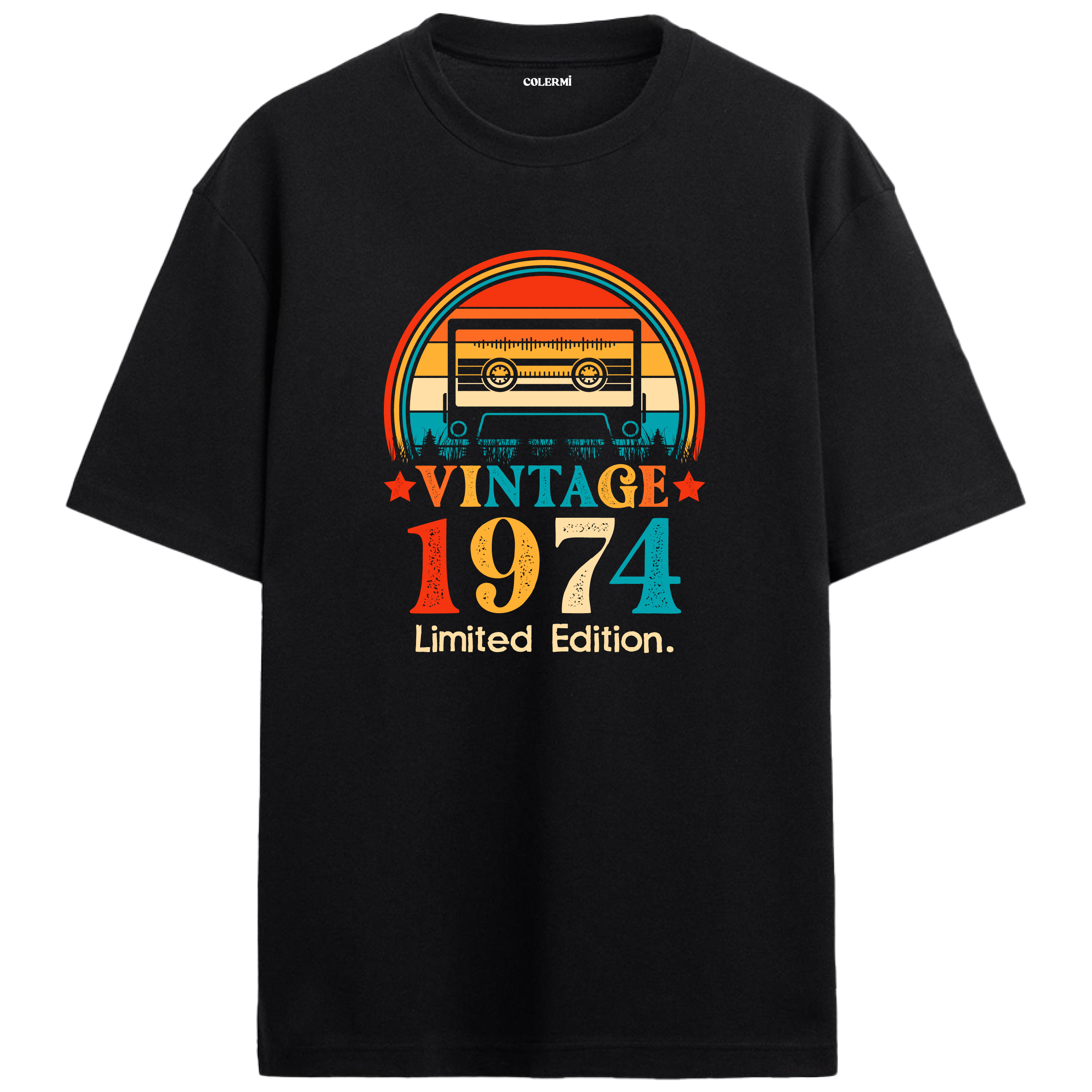 1974 Mixtape Crewneck Oversized Vintage T-Shirt