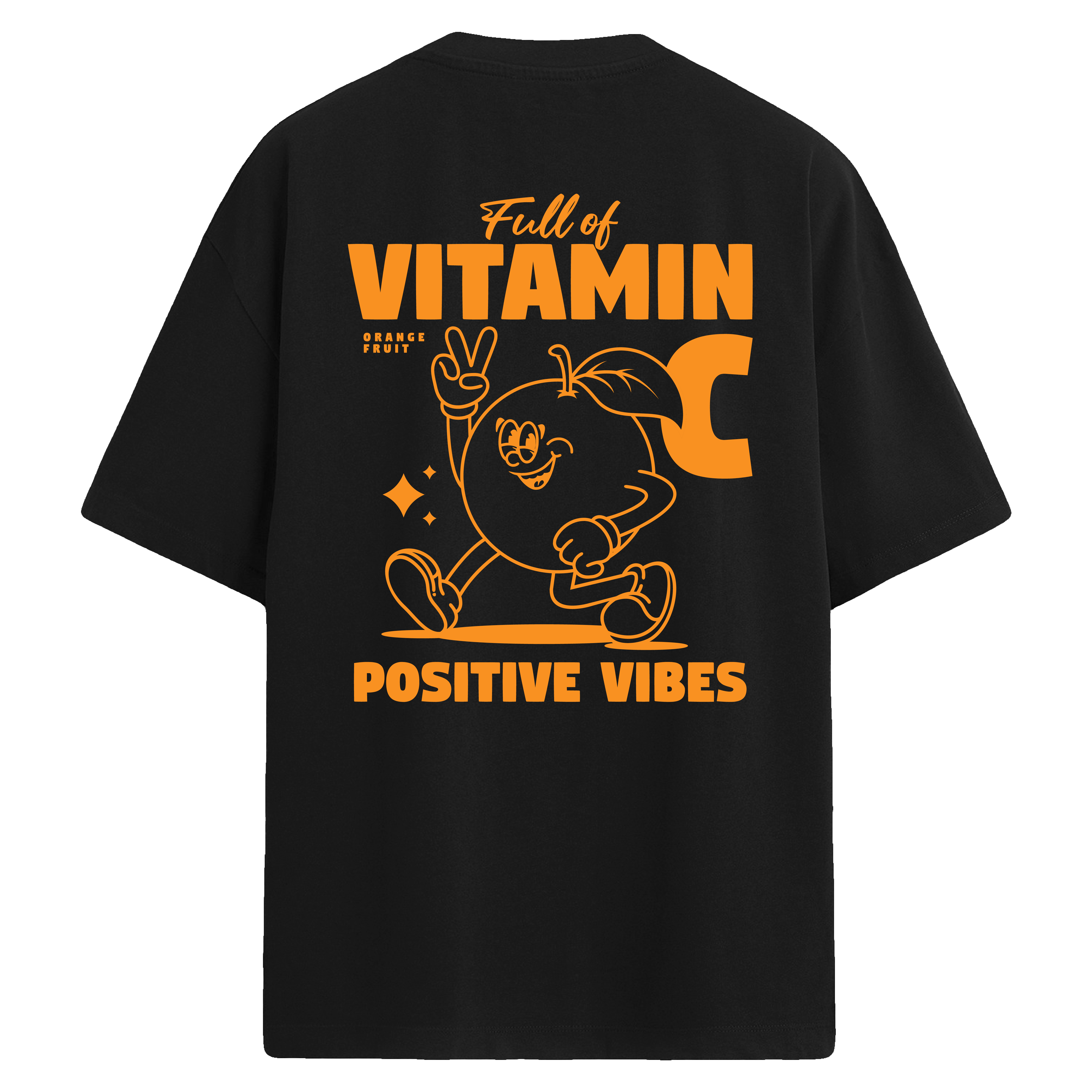 Full of Vitamin C – Sırt Baskılı Oversize T-Shirt