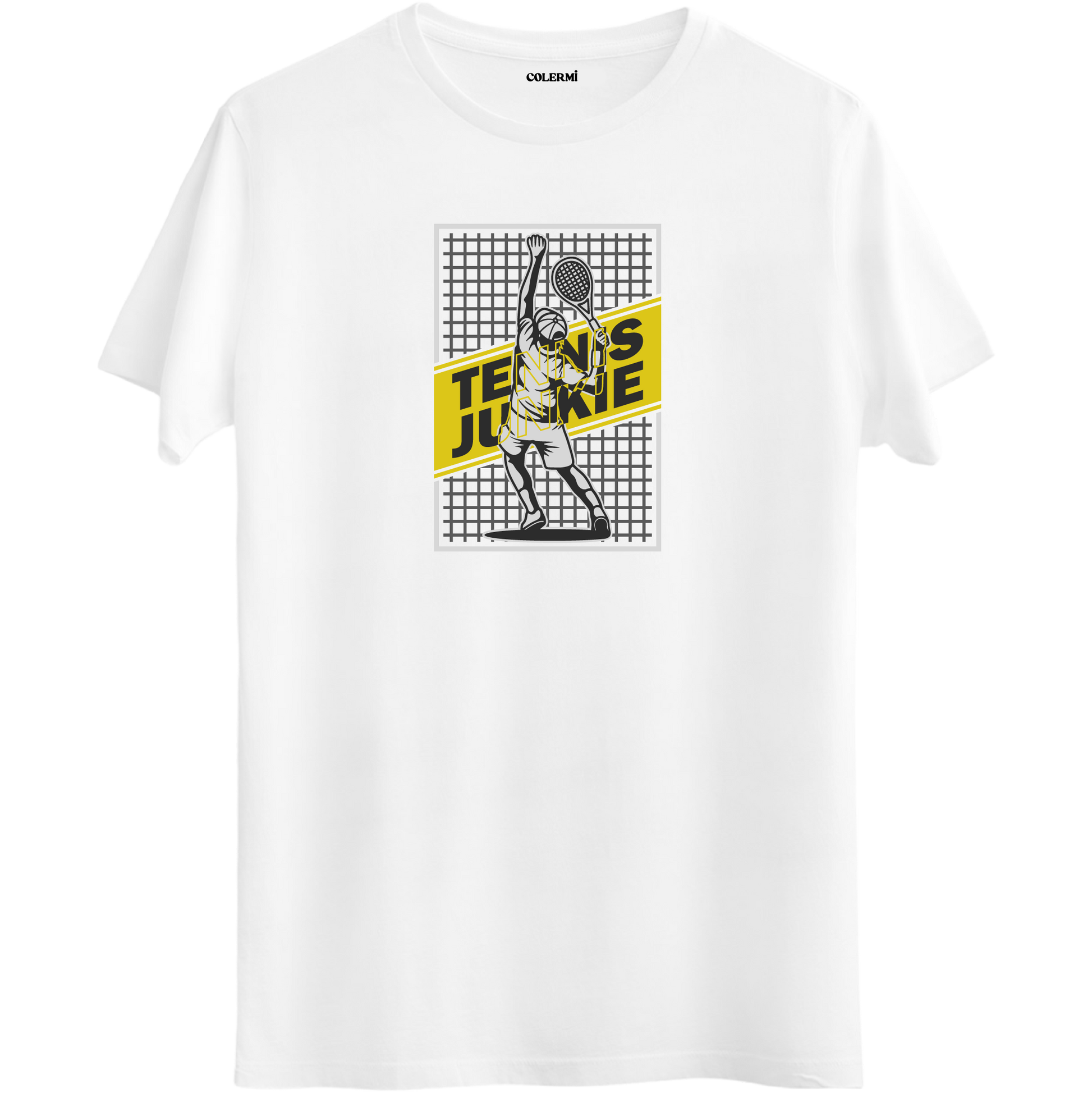 Tennis Junkie Baskılı Unisex Tişört | Colermi