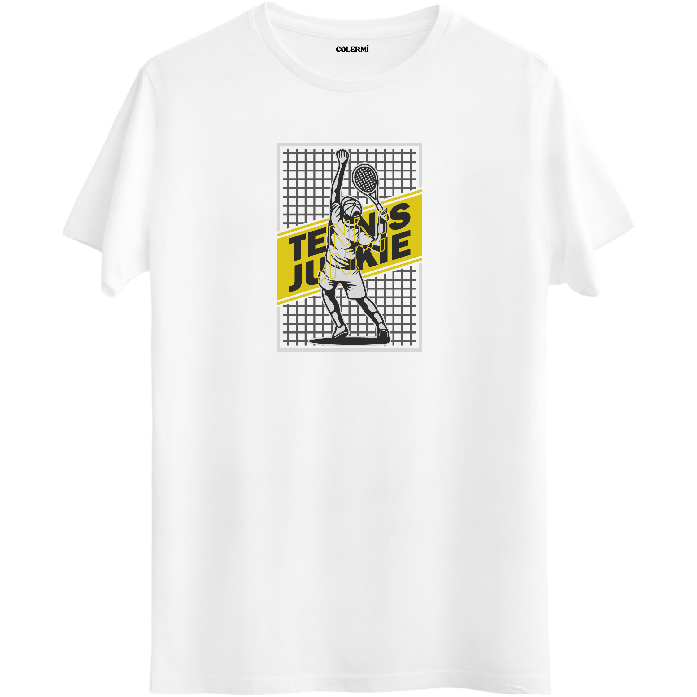 Tennis Junkie Baskılı Unisex Tişört | Colermi