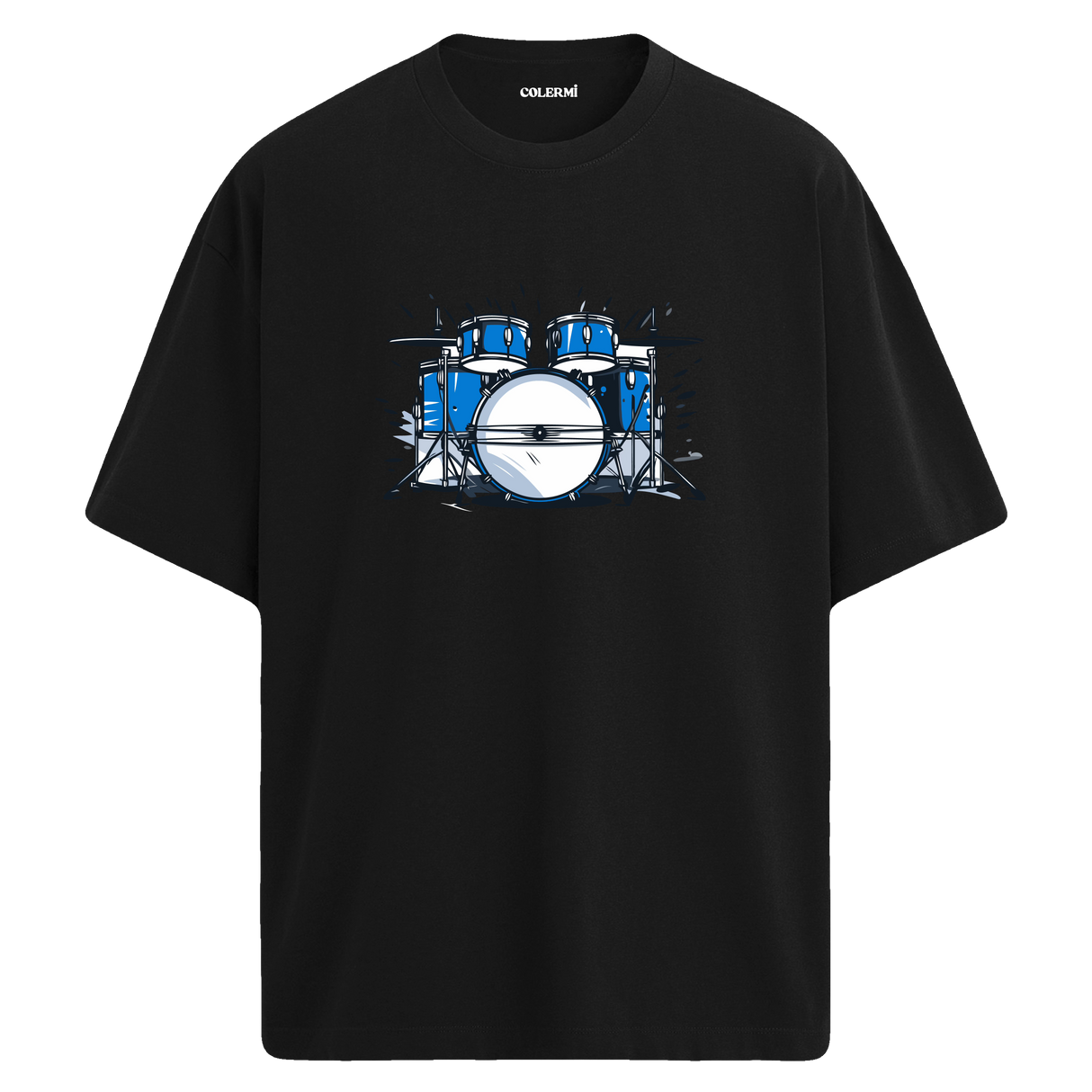 The Voice Mikrofon Tasarımlı Bisiklet Yaka Oversize Unisex T-Shirt