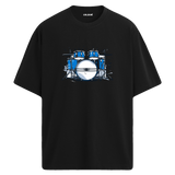 The Voice Mikrofon Tasarımlı Bisiklet Yaka Oversize Unisex T-Shirt