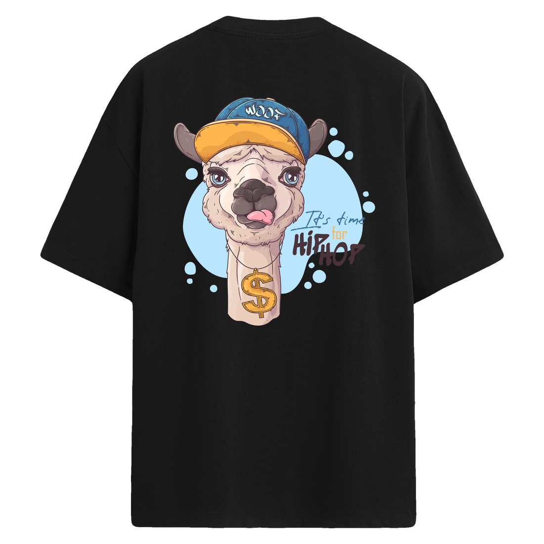 Hip Hop Sırt Baskılı Oversize Tişört