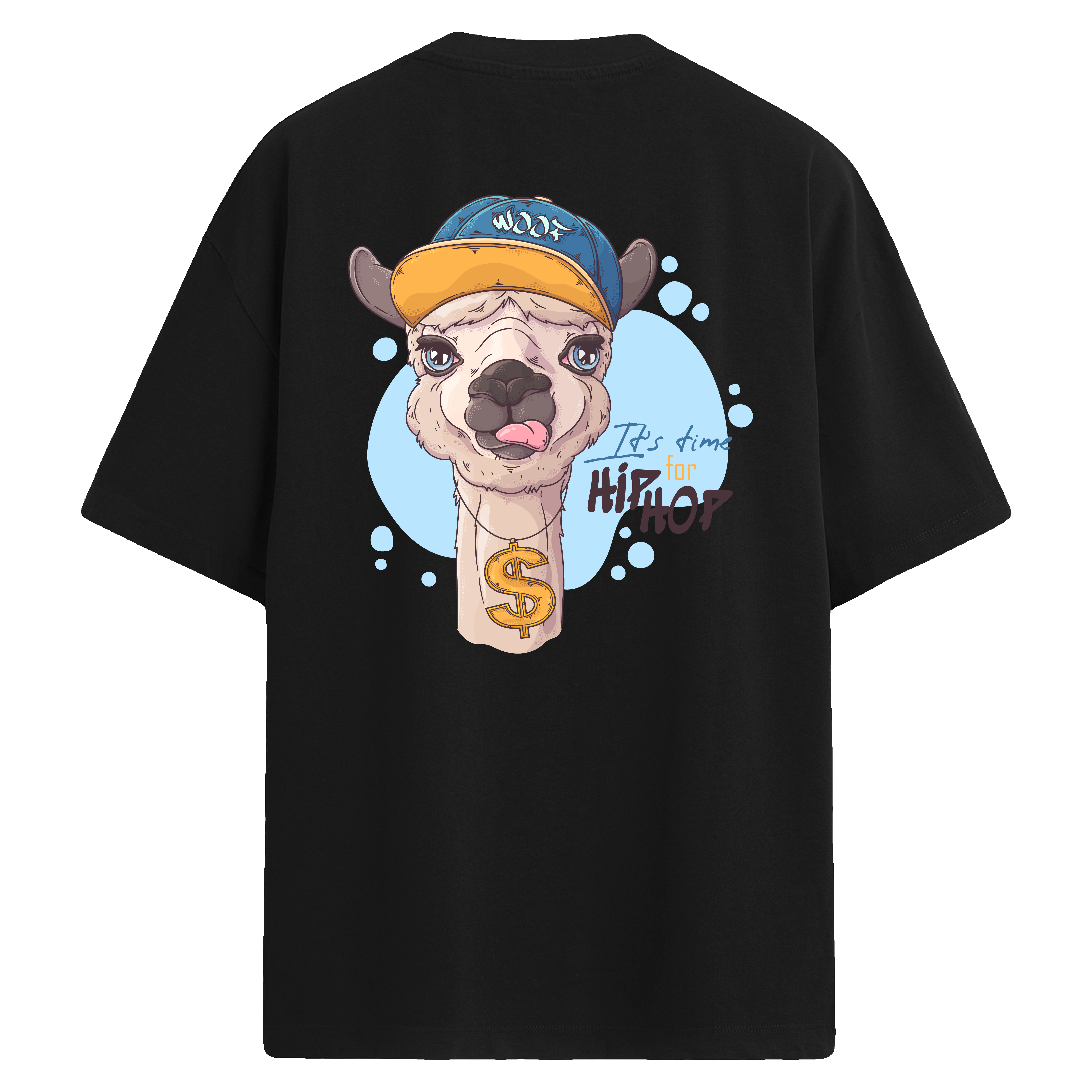 Hip Hop Sırt Baskılı Oversize Tişört