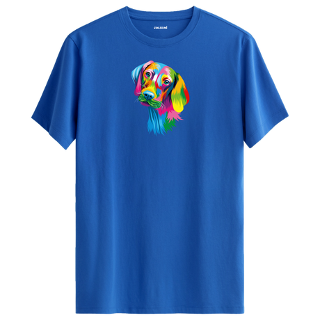 Köpek Baskılı T-Shirt - Renkli Vizsla Tasarımı