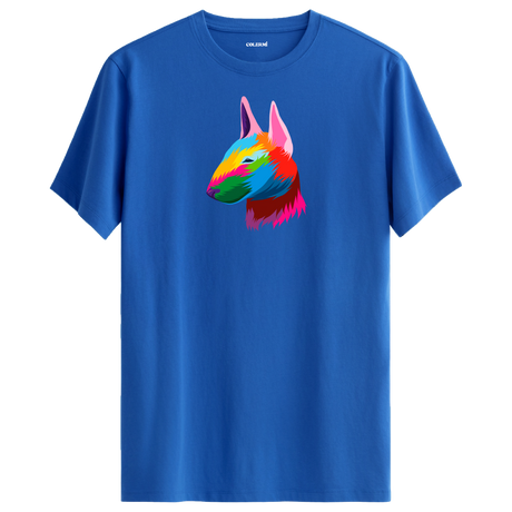 Colorful Bull Terrier Tee – Artistic Dog Print Shirt
