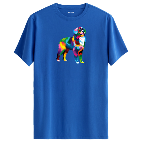 Vibrant Border Collie Tee – Artistic Dog Tee for Pet Lovers