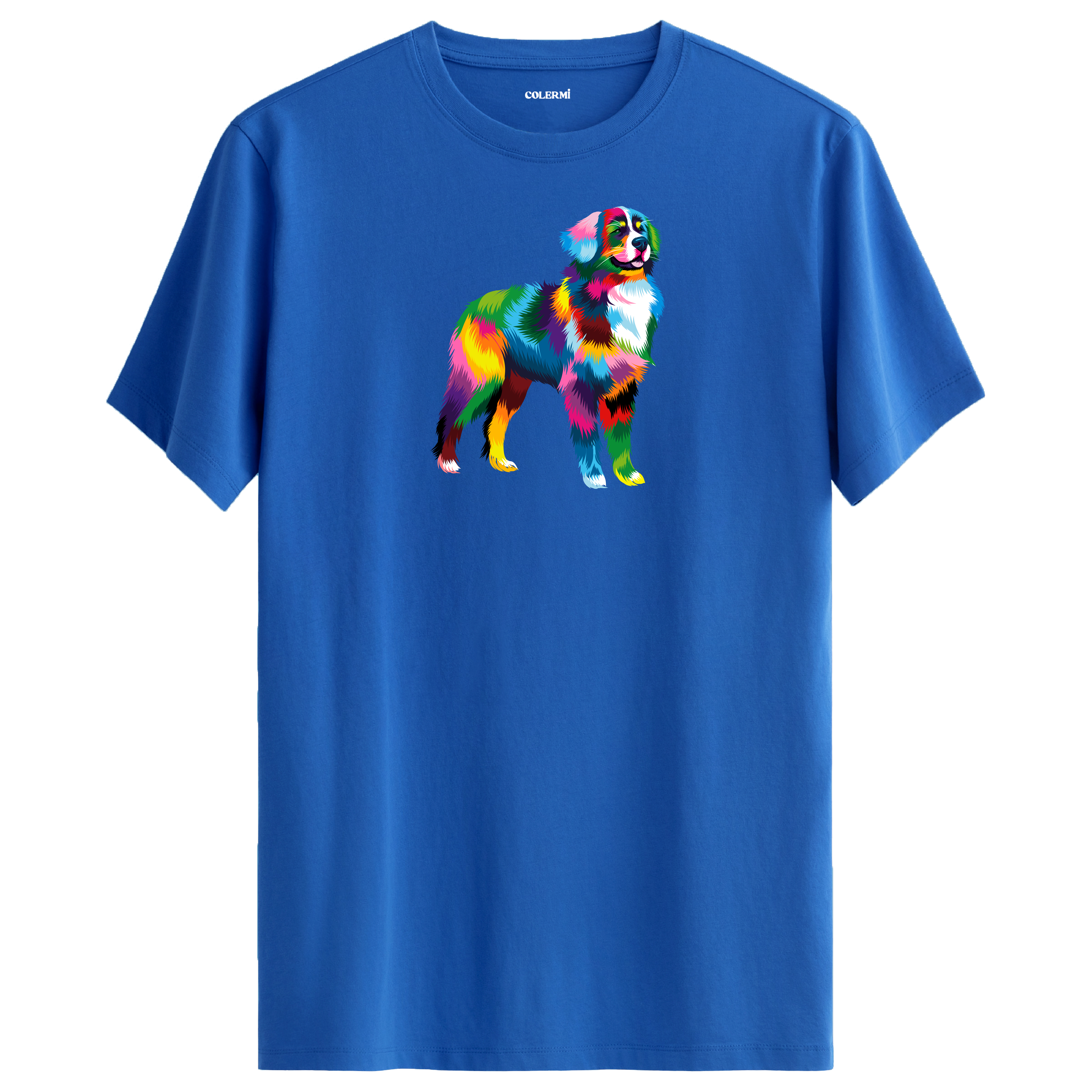 Vibrant Border Collie Tee – Artistic Dog Tee for Pet Lovers