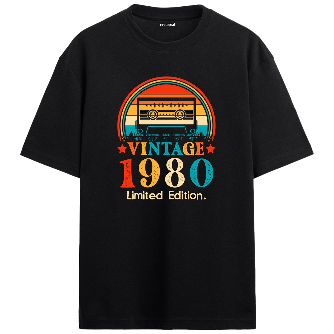 1980 Mixtape Crewneck Oversized Vintage T-Shirt