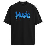 Graffiti Music Oversize Unisex T-Shirt – Müzik Temalı