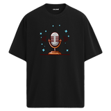 Retro Mic Sound T-Shirt – %100 Pamuk