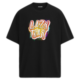 Lazy Day Oversize Unisex T-Shirt – Müzik Temalı