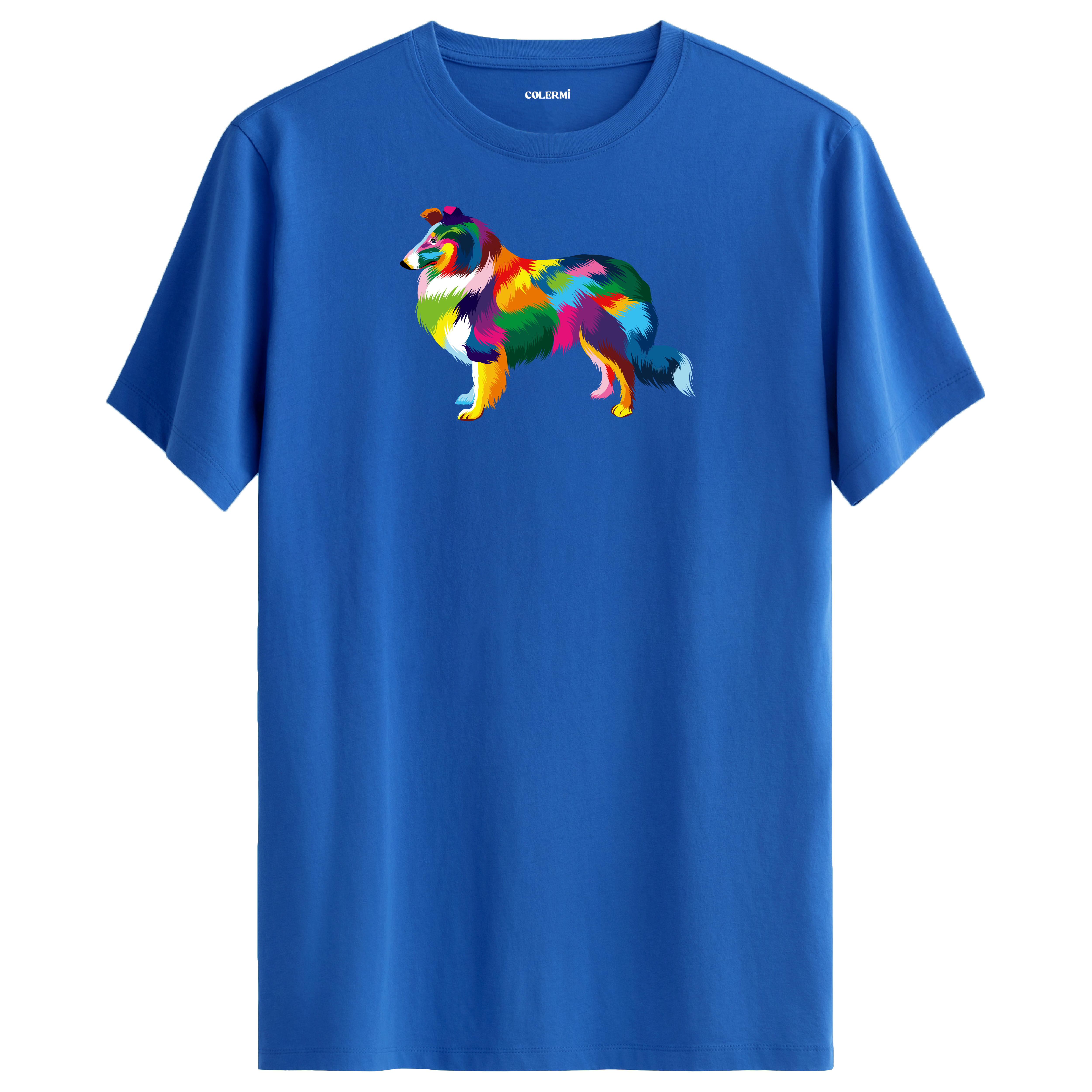 Elegant Collie Tee – Colorful Dog Art Shirt