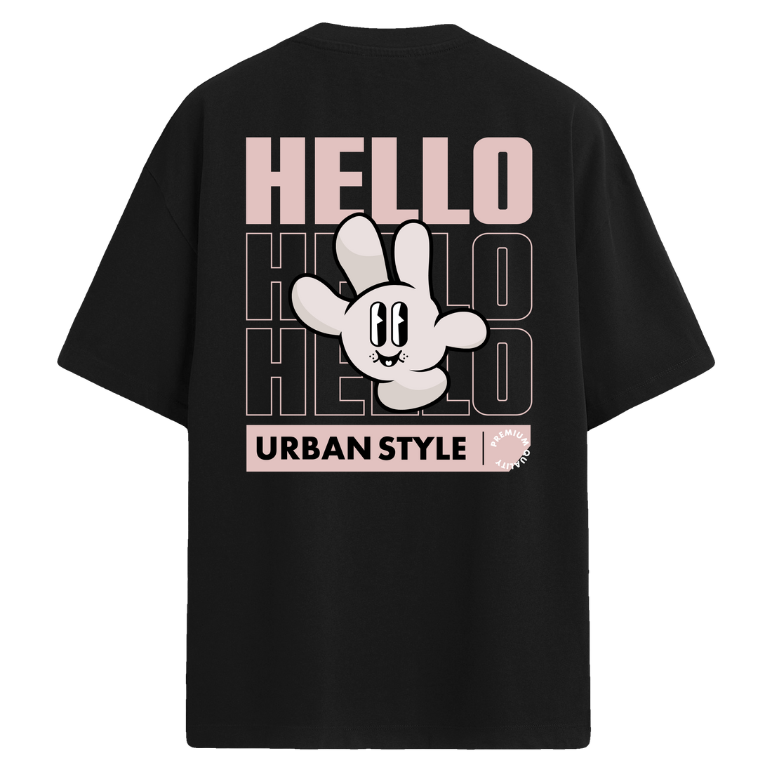 Hello Urban Style – Sırt Baskılı Oversize T-Shirt