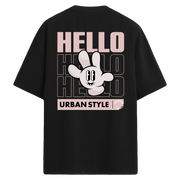 Hello Urban Style – Sırt Baskılı Oversize T-Shirt