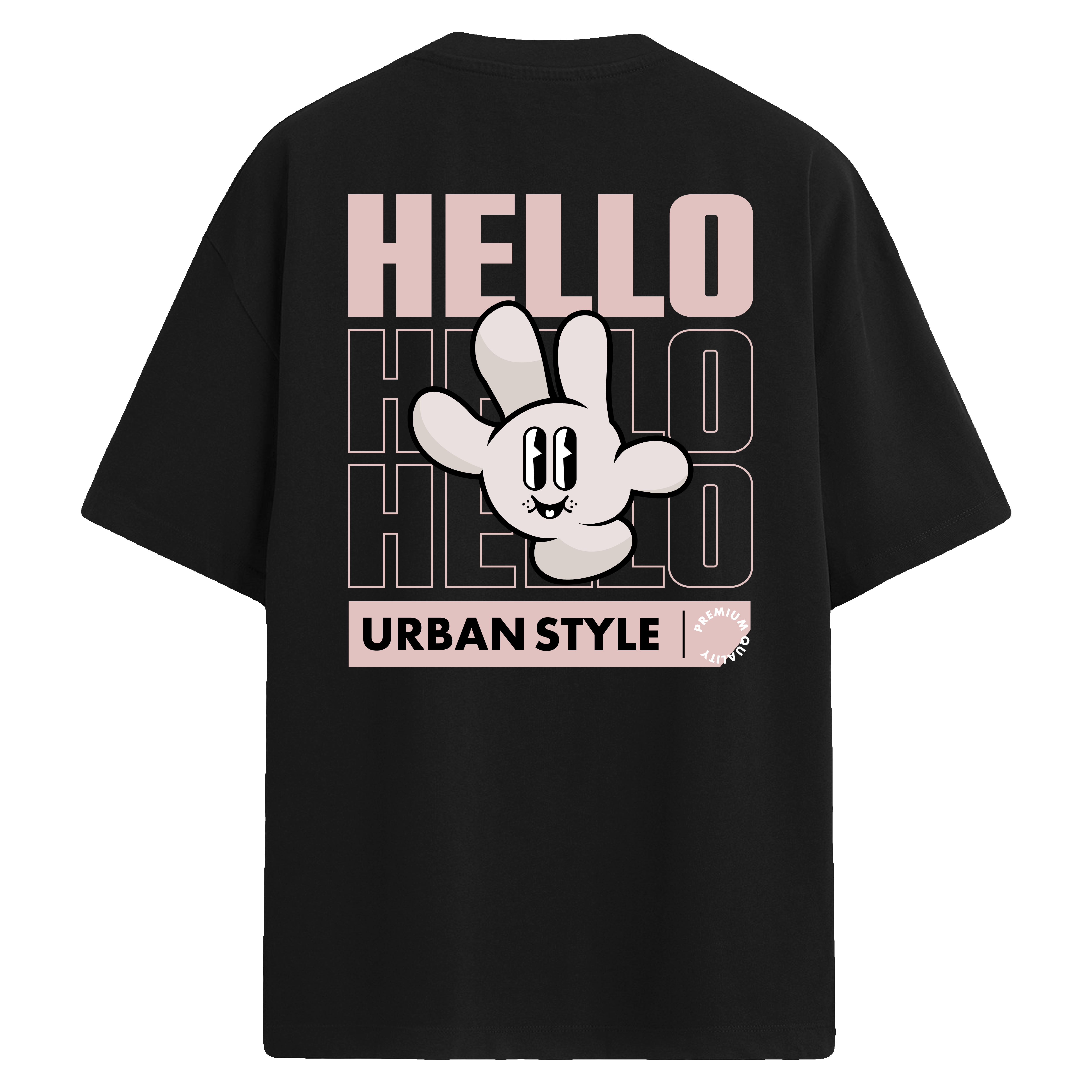 Hello Urban Style – Sırt Baskılı Oversize T-Shirt