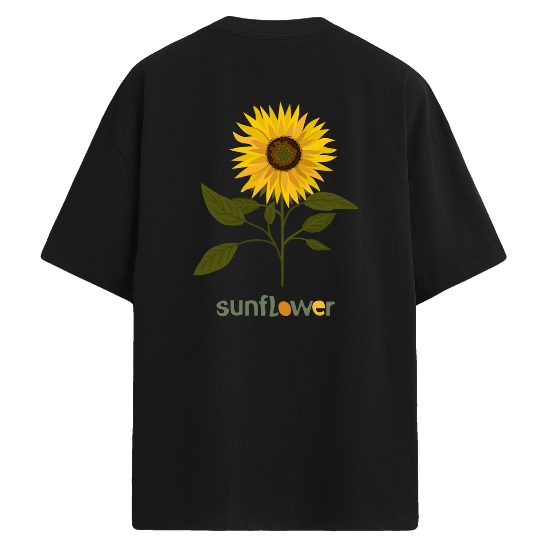 Sunflower – Ayçiçeği Sırt Baskılı Oversize T-Shirt