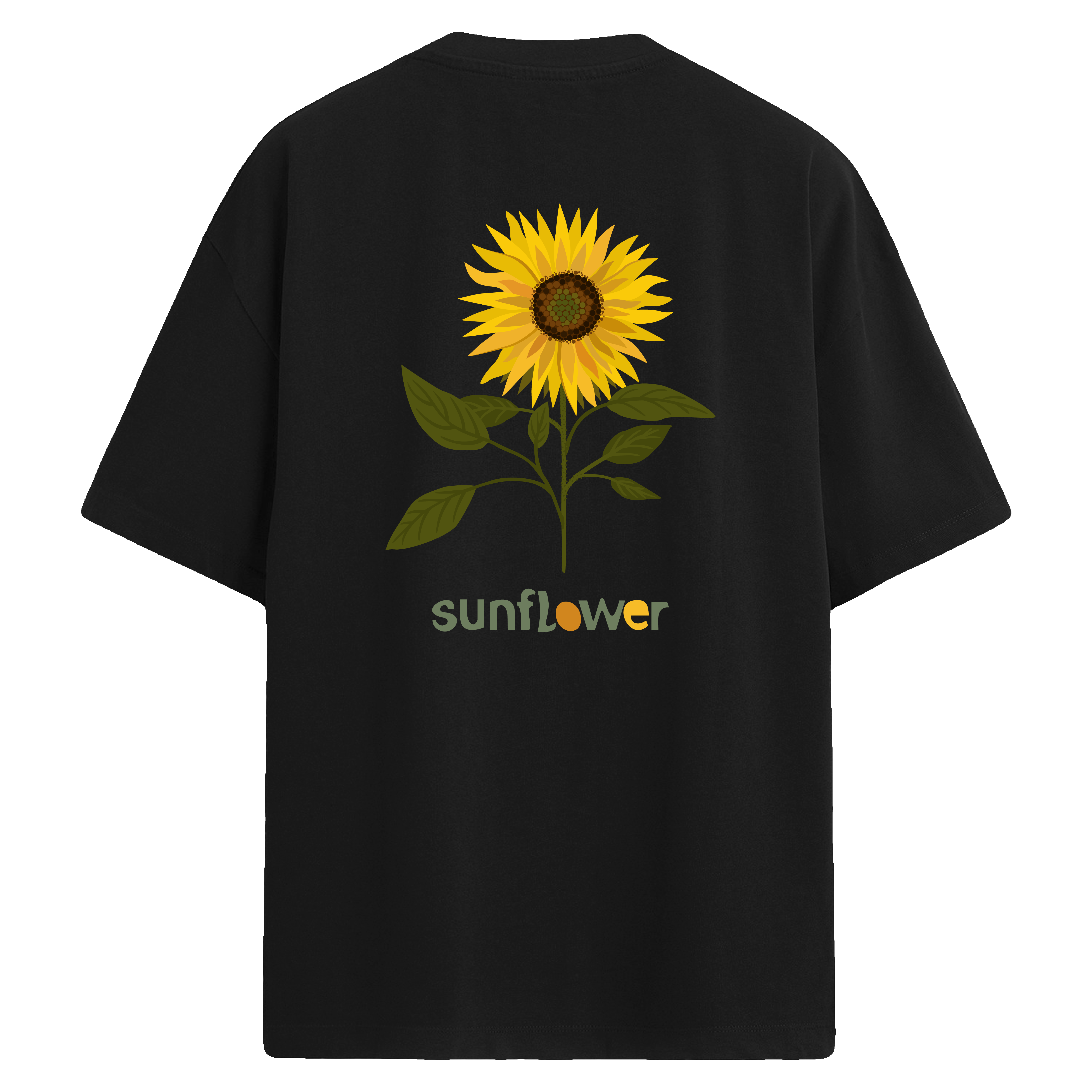Sunflower – Ayçiçeği Sırt Baskılı Oversize T-Shirt