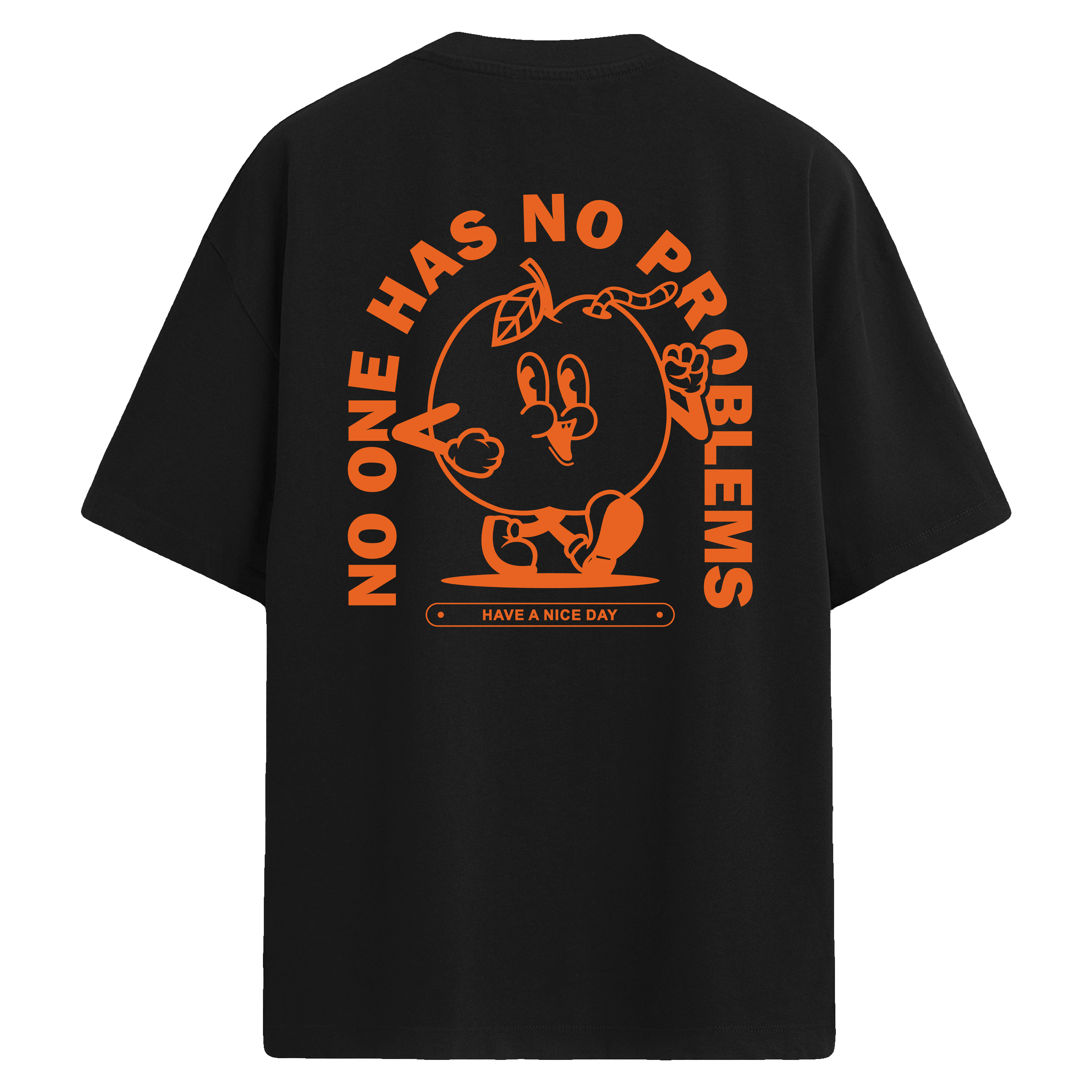 No Problems – Mizahi İfade Sırt Baskılı Oversize T-Shirt