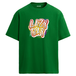 Lazy Day Oversize Unisex T-Shirt – Müzik Temalı