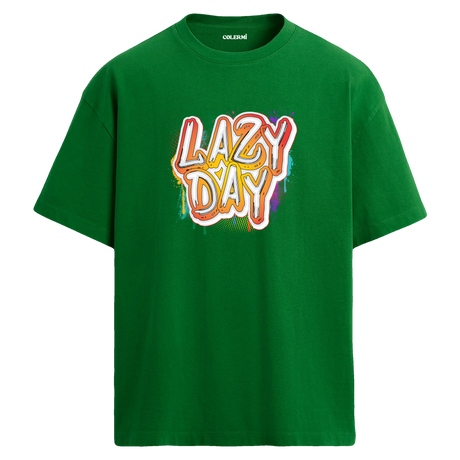 Lazy Day Oversize Unisex T-Shirt – Müzik Temalı