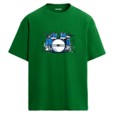 The Voice Mikrofon Tasarımlı Bisiklet Yaka Oversize Unisex T-Shirt