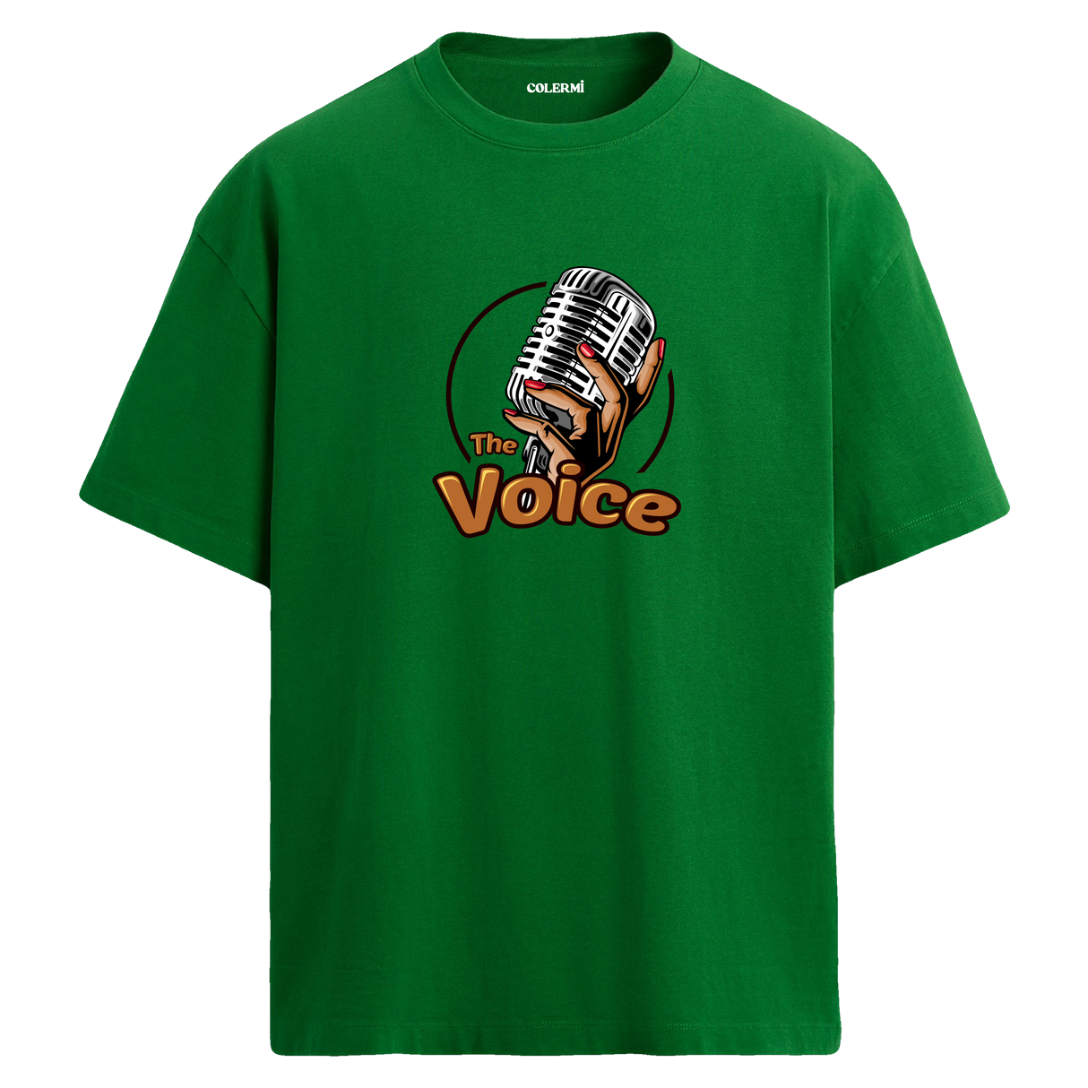 The Voice Mikrofon Tasarımlı T-Shirt – %100 Pamuk