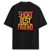 Graffiti Tarzı Renkli Sırt Baskılı Oversize T-Shirt